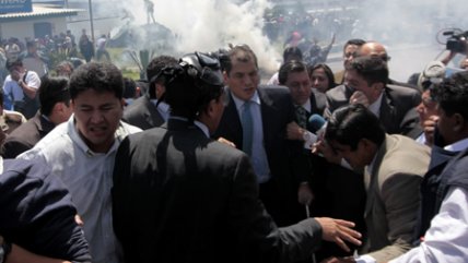   Así fue el ataque que sufrió Rafael Correa 