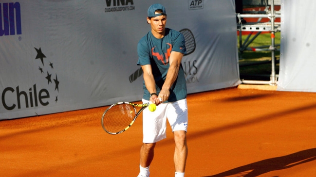 Rafael Nadal entrenó con Christian Garín en su primer día en Viña del Mar Rafael Nadal entrenó con Christian Garín en su primer día en Viña del Mar