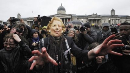   La manifestación anti Thatcher en Londres 