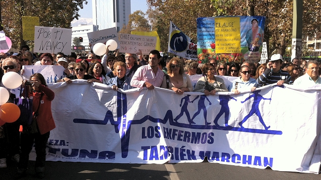 La marcha de los enfermos en Santiago La marcha de los enfermos en Santiago