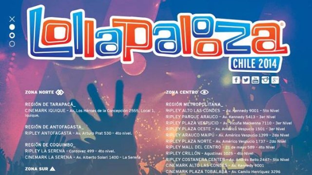 Estos son los puntos habilitados para la venta en verde de Lollapalooza Estos son los puntos habilitados para la venta en verde de Lollapalooza
