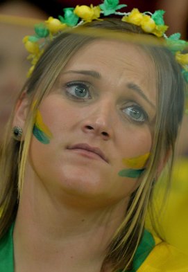 La tristeza inundó a toda la hinchada de Brasil alrededor del país por el La tristeza inundó a toda la hinchada de Brasil alrededor del país por el