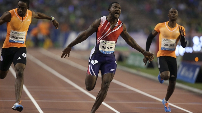 Justin Gatlin logró el mejor registro del año en los 100 metros planos Justin Gatlin logró el mejor registro del año en los 100 metros planos
