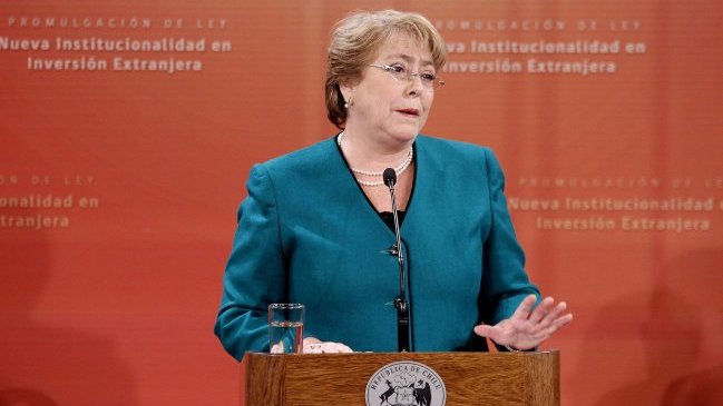 Presidenta Bachelet promulgó nuevo marco para la inversión extranjera Presidenta Bachelet promulgó nuevo marco para la inversión extranjera