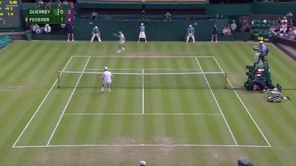   Roger Federer realizó esta sorprendente jugada ante Sam Querrey 
