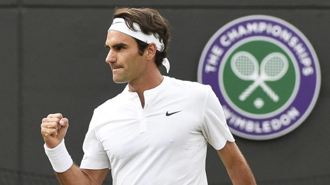 Roger Federer es el primer clasificado a semifinales de Wimbledon Roger Federer es el primer clasificado a semifinales de Wimbledon
