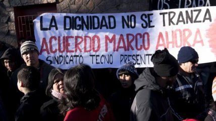   Nueva jornada de manifestaciones de los trabajadores contratistas de Codelco 