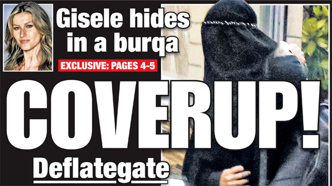 Giselle Bundchen intentó ocultar una cirugía plástica con un burka Giselle Bundchen intentó ocultar una cirugía plástica con un burka