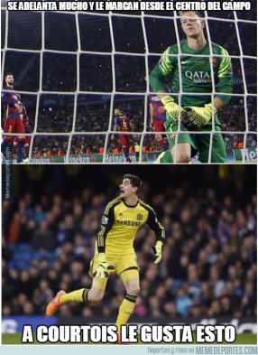 El portero alemán Marc-André Ter Stegen fue blanco de los memes tras la derrota de FC Barcelona ante Athletic Club de Bilbao, en la ida de la Supercopa de España, por 4-0, sobre todo por su error en la primera anotación de los vascos. El portero alemán Marc-André Ter Stegen fue blanco de los memes tras la derrota de FC Barcelona ante Athletic Club de Bilbao, en la ida de la Supercopa de España, por 4-0, sobre todo por su error en la primera anotación de los vascos.