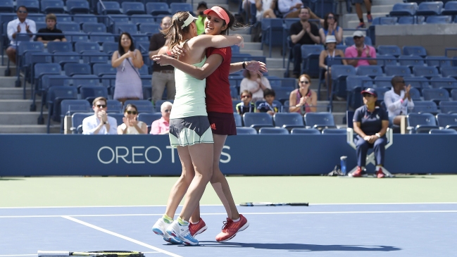 Martina Hingis y Sania Mirza ganaron el dobles femenino en el US Open Martina Hingis y Sania Mirza ganaron el dobles femenino en el US Open