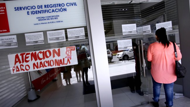 Paro del Registro Civil: Funcionarios afirman que hay plan de contingencia por AUC