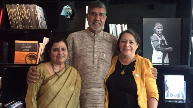 Premio Nobel de la Paz recorrió el Museo de la Memoria y abogó por los niños