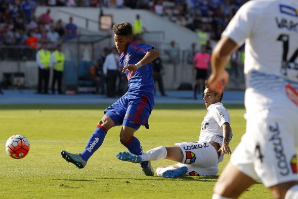 Universidad de Chile consiguió su primer triunfo en el Torneo de Clausura 2016al golear por 8-1 y humillar a O'Higgins de Rancagua en la segunda fecha. El elenco azul no tuvo piedad de los visitantes y le dio la primera celebración al técnico Sebastián Beccacece en el banquillo. Universidad de Chile consiguió su primer triunfo en el Torneo de Clausura 2016al golear por 8-1 y humillar a O'Higgins de Rancagua en la segunda fecha. El elenco azul no tuvo piedad de los visitantes y le dio la primera celebración al técnico Sebastián Beccacece en el banquillo.