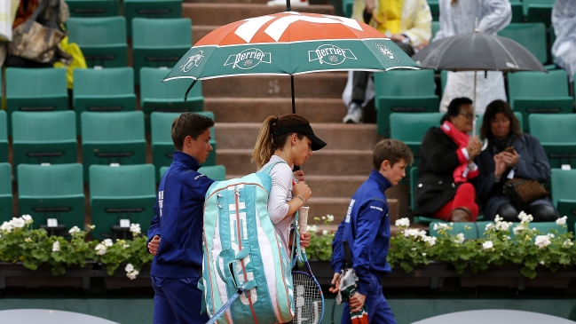 La lluvia vuelve a complicar la jornada en Roland Garros La lluvia vuelve a complicar la jornada en Roland Garros