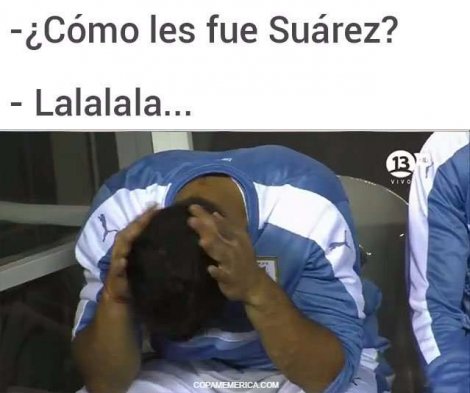Uruguay quedó eliminado de la Copa América Centenario este jueves, tras caer ante Venezuela por 0-1 y el nuevo triunfo de México, ante Jamaica. Las redes sociales reaccionaron ante esto y compartieron varios memes al respecto. Uruguay quedó eliminado de la Copa América Centenario este jueves, tras caer ante Venezuela por 0-1 y el nuevo triunfo de México, ante Jamaica. Las redes sociales reaccionaron ante esto y compartieron varios memes al respecto.