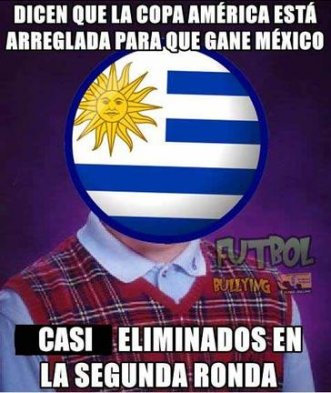 Uruguay quedó eliminado de la Copa América Centenario este jueves, tras caer ante Venezuela por 0-1 y el nuevo triunfo de México, ante Jamaica. Las redes sociales reaccionaron ante esto y compartieron varios memes al respecto. Uruguay quedó eliminado de la Copa América Centenario este jueves, tras caer ante Venezuela por 0-1 y el nuevo triunfo de México, ante Jamaica. Las redes sociales reaccionaron ante esto y compartieron varios memes al respecto.