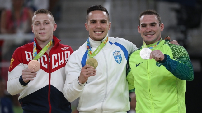 El griego Eletherios Petrounias se adjudicó el oro en las anillas de la gimnasia artística El griego Eletherios Petrounias se adjudicó el oro en las anillas de la gimnasia artística