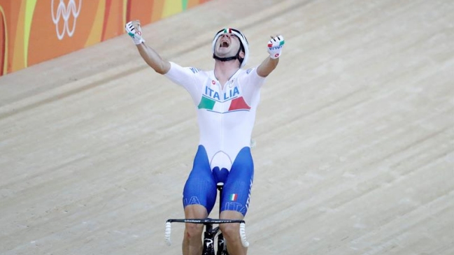 Elia Viviani ganó medalla de oro en el omniun de ciclismo en pista Elia Viviani ganó medalla de oro en el omniun de ciclismo en pista