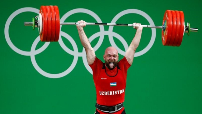 Pesista uzbeko Ruslan Nurudinov alzó el oro en la categoría 105 kilos Pesista uzbeko Ruslan Nurudinov alzó el oro en la categoría 105 kilos