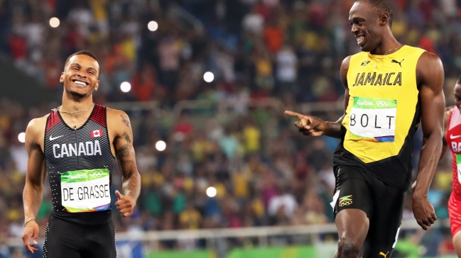 ¿Qué se dijeron Bolt y De Grasse en las semifinales de los 200 metros? ¿Qué se dijeron Bolt y De Grasse en las semifinales de los 200 metros?