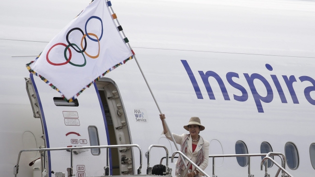 La bandera olímpica llegó a Tokio para los Juegos de 2020 La bandera olímpica llegó a Tokio para los Juegos de 2020