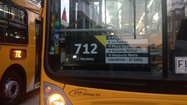 Nuevo recorrido 712 de Transantiago unirá Puente Alto con Huechuraba