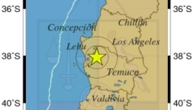 Sismo de menor intensidad en regiones del Biobío y La Araucanía Sismo de menor intensidad en regiones del Biobío y La Araucanía