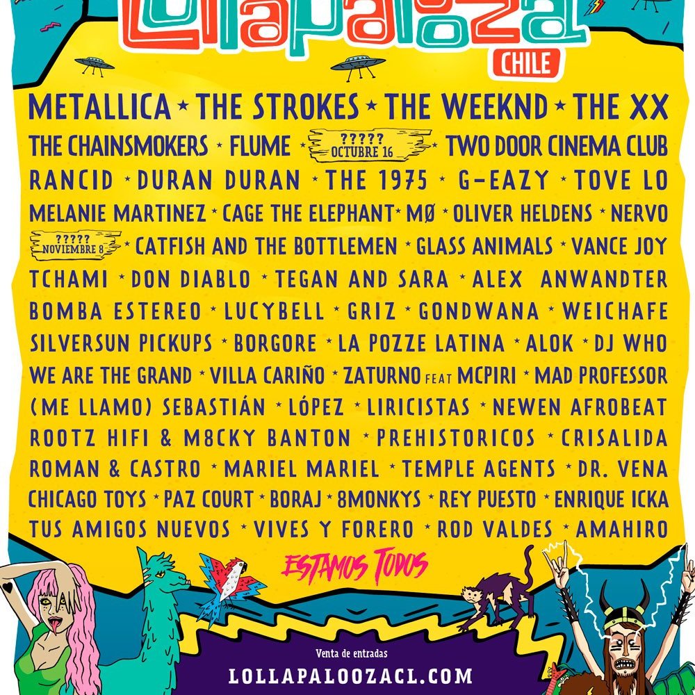 Lollapalooza 2017: Vota y arma el ránking de favoritos Lollapalooza 2017: Vota y arma el ránking de favoritos