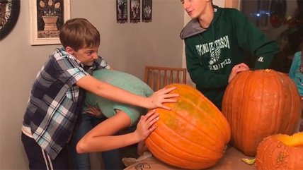   Halloween: Jovencita colocó su cabeza dentro de una calabaza y quedó atorada 