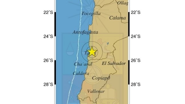 Temblor sacudió a la Región de Antofagasta Temblor sacudió a la Región de Antofagasta