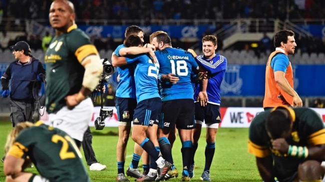 Selección italiana de rugby ganó por primera vez en su historia a Sudáfrica Selección italiana de rugby ganó por primera vez en su historia a Sudáfrica