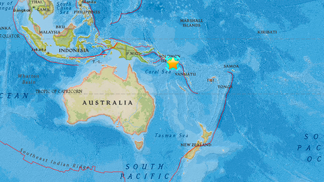Terremoto sacudió a las islas Salomón, en el Pacífico Sur Terremoto sacudió a las islas Salomón, en el Pacífico Sur