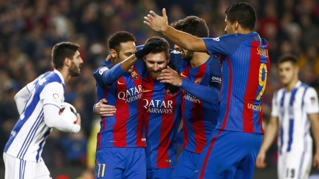 FC Barcelona goleó a Real Sociedad y abrochó su paso a semifinales de la Copa del Rey FC Barcelona goleó a Real Sociedad y abrochó su paso a semifinales de la Copa del Rey