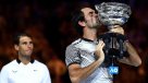 La coronación de Roger Federer tras ganar a Rafael Nadal en el Abierto de Australia