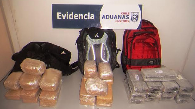 Hallaron 633 millones de pesos en cocaína a bordo de bus interprovincial en Antofagasta Hallaron 633 millones de pesos en cocaína a bordo de bus interprovincial en Antofagasta