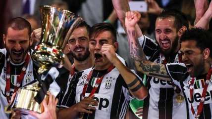   La celebración de Juventus tras quedarse con la Copa Italia 