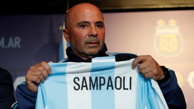 Sampaoli en su presentación como DT de Argentina: Sampaoli en su presentación como DT de Argentina: