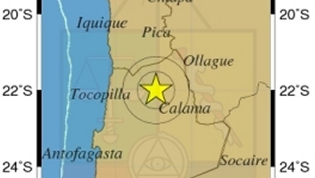 Sismo de mediana intensidad se percibió en Región de Antofagasta Sismo de mediana intensidad se percibió en Región de Antofagasta