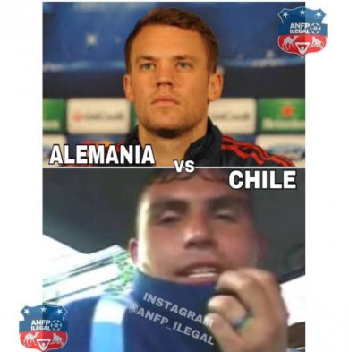Este jueves, la selección chilena igualó 1-1 con Alemania por Copa Confederaciones y los fanáticos de la Roja se tomaron las redes sociales para comentar el duelo con sus memes. Este jueves, la selección chilena igualó 1-1 con Alemania por Copa Confederaciones y los fanáticos de la Roja se tomaron las redes sociales para comentar el duelo con sus memes.