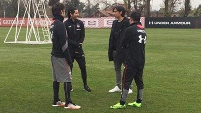 Matías Fernández recordó sus raíces y visitó a Colo Colo en el Monumental Matías Fernández recordó sus raíces y visitó a Colo Colo en el Monumental