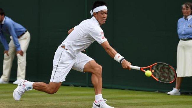 Nishikori le dio una paliza a Cecchinato para avanzar a la segunda ronda en Wimbledon Nishikori le dio una paliza a Cecchinato para avanzar a la segunda ronda en Wimbledon
