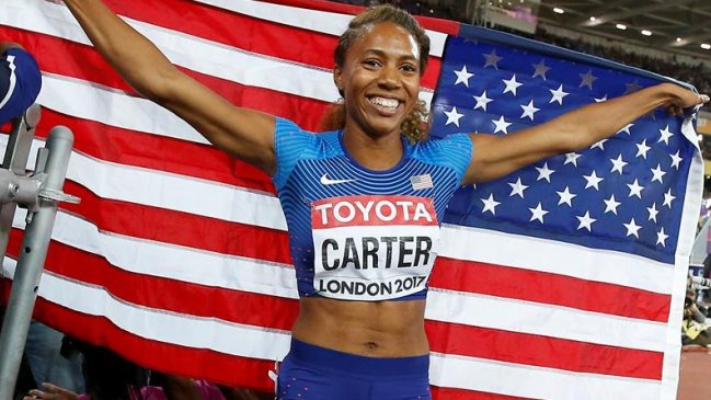 La estadounidense Kori Carter ganó los 400 metros vallas femeninos en el Mundial de Atletismo La estadounidense Kori Carter ganó los 400 metros vallas femeninos en el Mundial de Atletismo