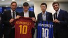 Kevin Spacey fue invitado de lujo en el partido entre AS Roma e Inter de Milán