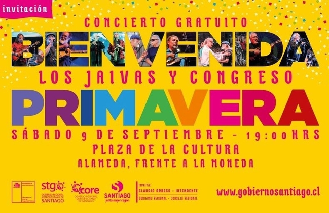 Los Jaivas y Congreso se presentarán en un evento gratuito en Santiago Los Jaivas y Congreso se presentarán en un evento gratuito en Santiago