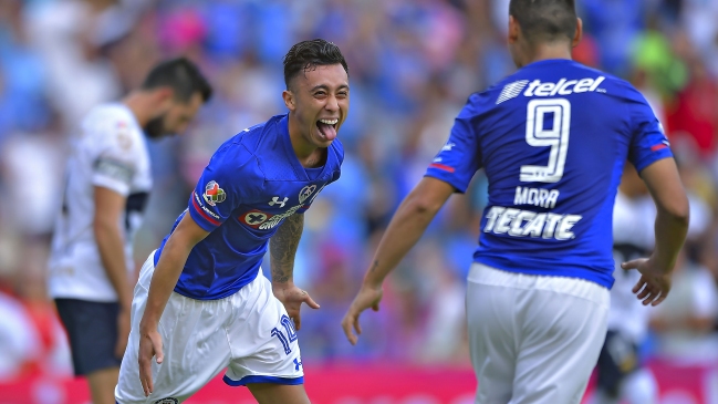 Dobletes de Martín Rodríguez y Felipe Mora le dieron el triunfo a Cruz Azul sobre Pumas