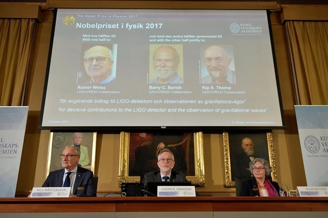 Descubridores de las ondas gravitacionales ganan Nobel de Física 2017 Descubridores de las ondas gravitacionales ganan Nobel de Física 2017