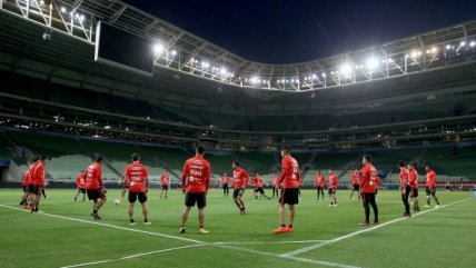 El último entrenamiento de la selección chilena antes de enfrentar a Brasil