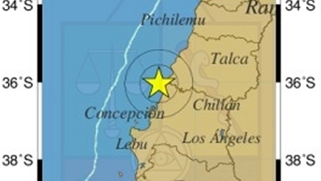 Sismo de mediana intensidad afectó a regiones del Maule y Biobío Sismo de mediana intensidad afectó a regiones del Maule y Biobío
