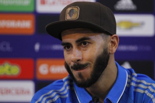 El arquero Johnny Herrera, capitán de Universidad de Chile, habló en conferencia de prensa en el CDA sobre los desafíos del cuadro azul en la temporada 2018. El arquero Johnny Herrera, capitán de Universidad de Chile, habló en conferencia de prensa en el CDA sobre los desafíos del cuadro azul en la temporada 2018.