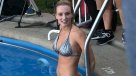 Kika Silva despidió su reinado de Viña con piscinazo
